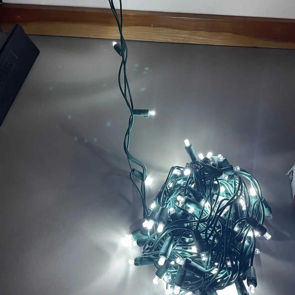 EUC GE LED micro-style lights 100 count cool white